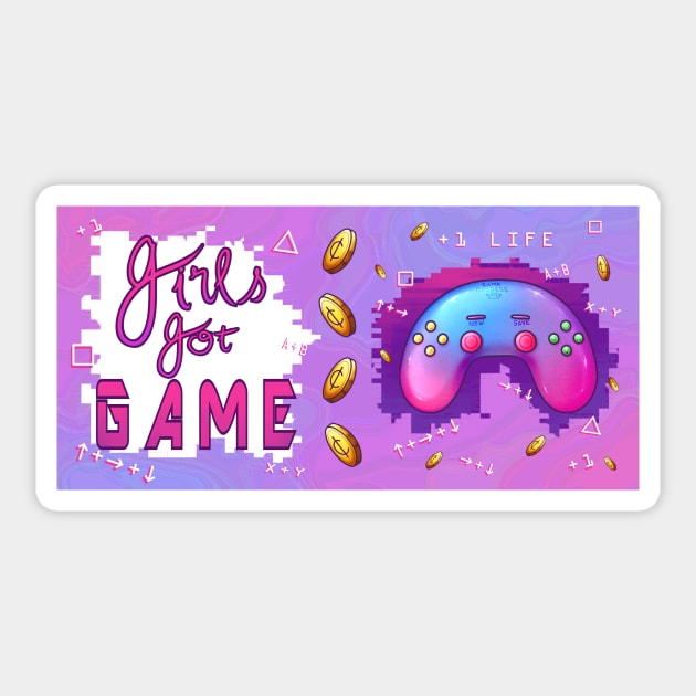 Girls Got Game Sticker by Rainy Day Dreams